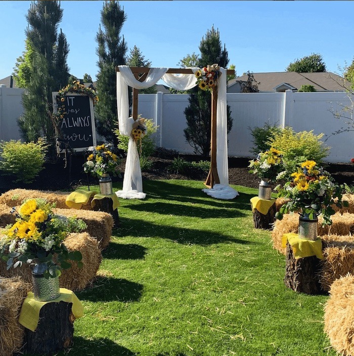 Archway for wedding decor for rent from Party Center Rentals in Twin Falls, ID